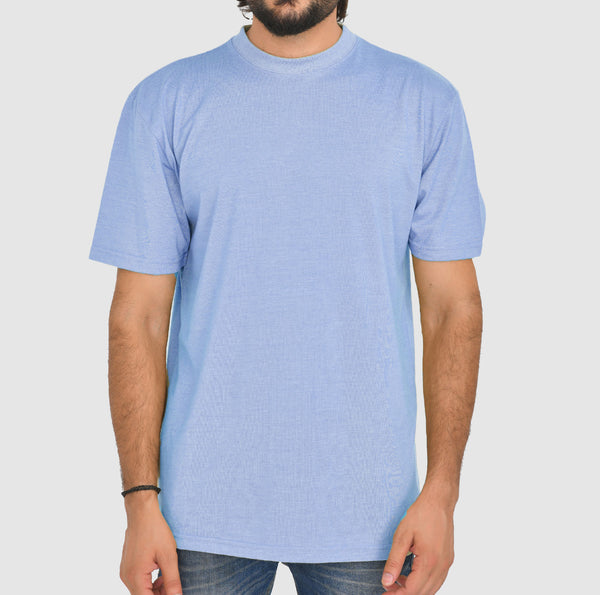 Aqua Long and tall T Shirts - Round Neck Short Sleeves Big Casual wear Shirt 5XL Sizes