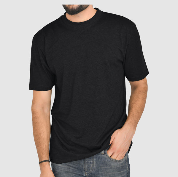 Black Long and tall T Shirts - Round Neck Short Sleeves Big Casual wear Shirt 5XL Sizes