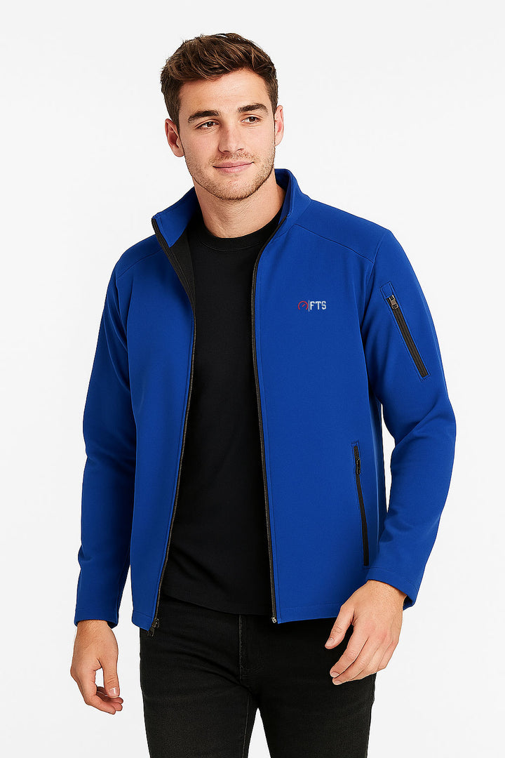 Blue Jacket with Black Inner Men’s Soft Shell Jacket Lightweight, Wate ...