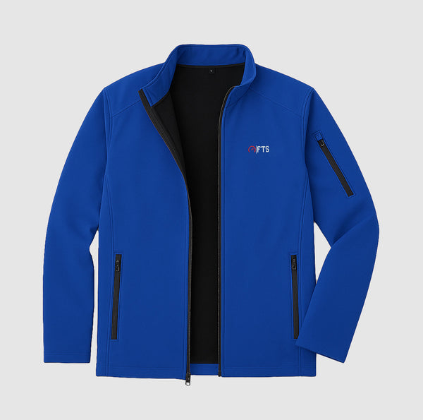 Blue Jacket with Black Inner Men’s Soft Shell Jacket Lightweight, Waterproof & Windproof Upper