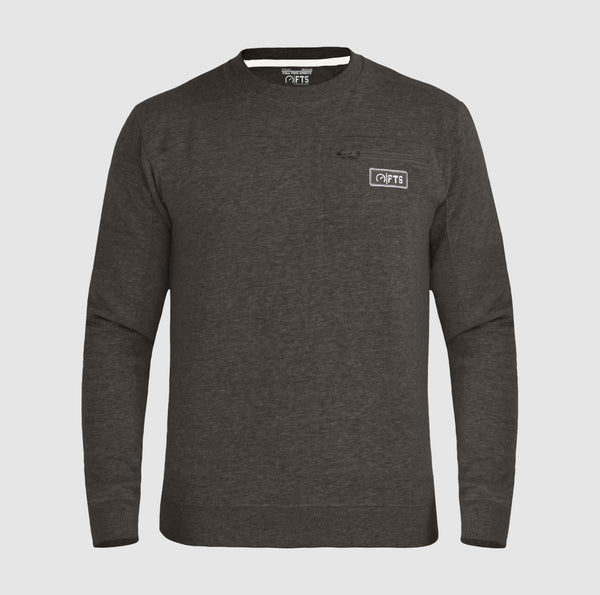 Charcoal Sweatshirts Round Neck Jumpers Chest Pocket