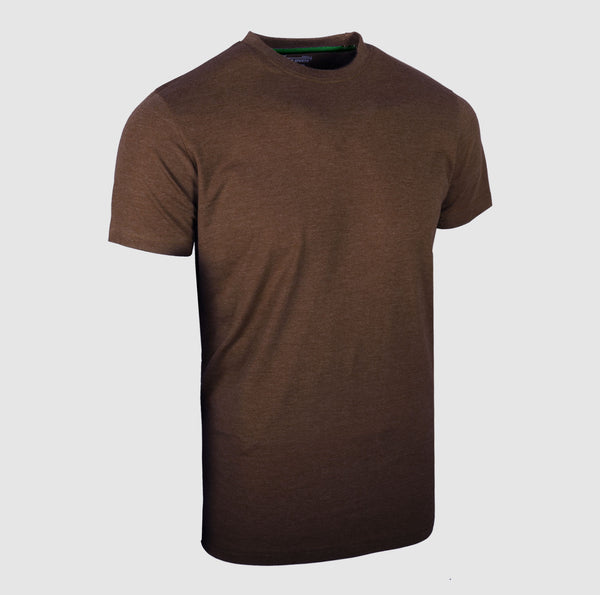 Chocolate T Shirt Short Sleeves|Plain Round Neck Shirt