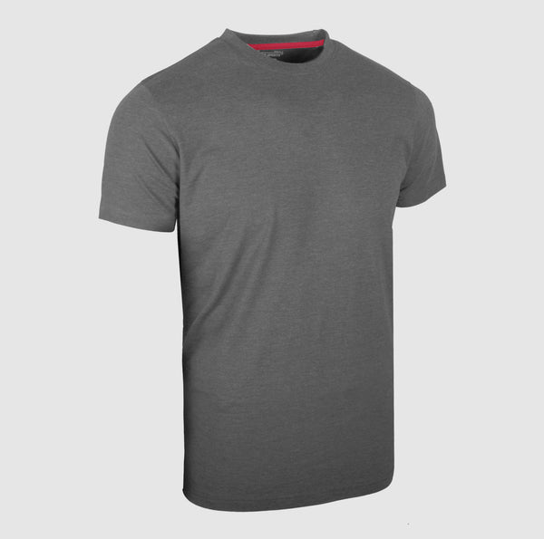 Dark Grey Short Sleeves T-Shirts|Plain Round Neck Shirt