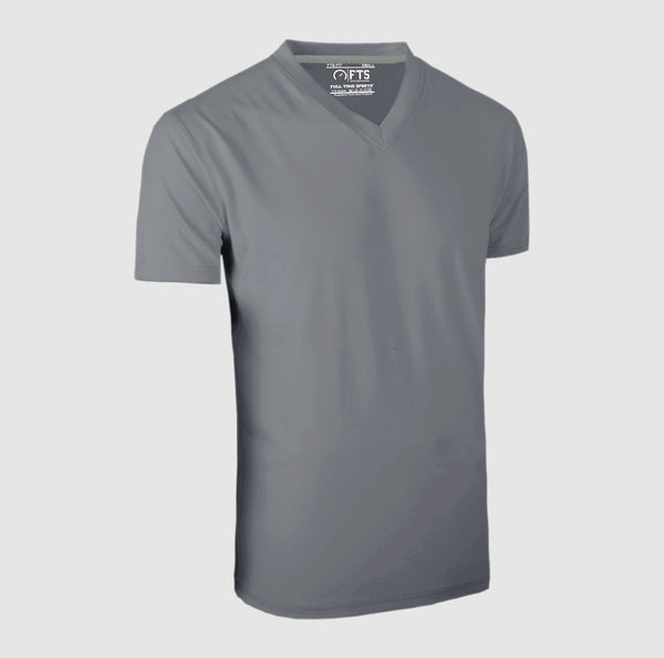 Dark Grey V Neck Short Sleeve T-Shirts | Comfortable Half Sleeves V-Neck Shirts