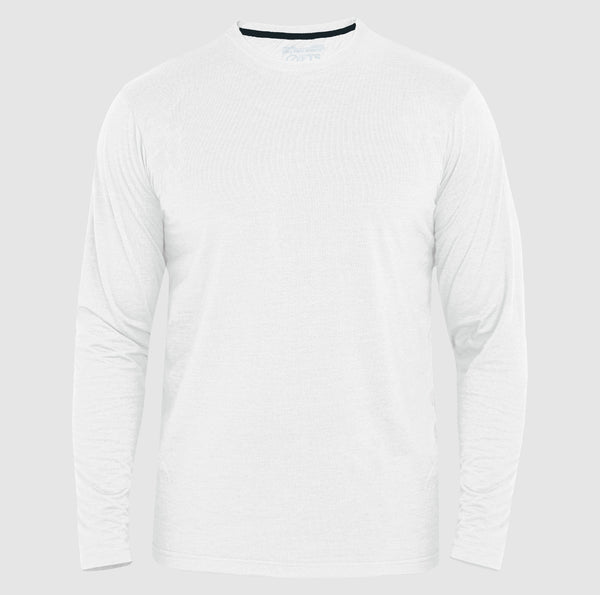 Full Sleeves T-Shirts | White Round Neck Full Sleeves Shirt