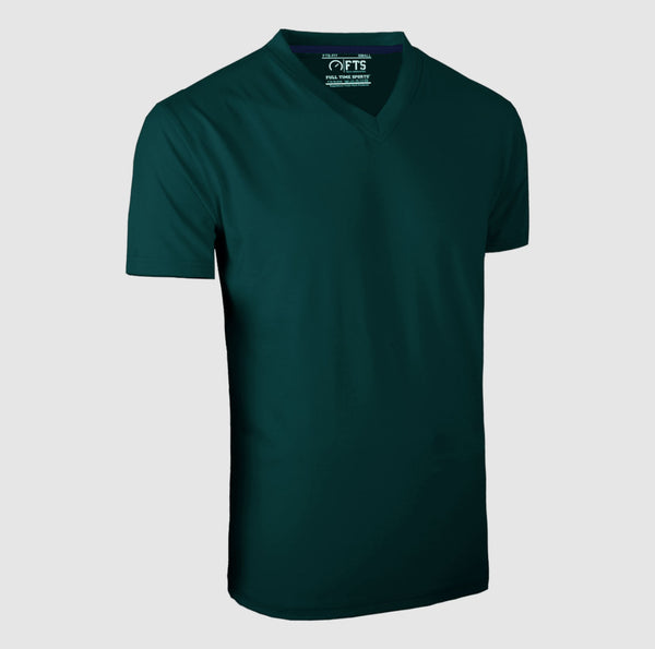 Green V Neck Short Sleeve T-Shirts | Comfortable Half Sleeves V-Neck Shirts