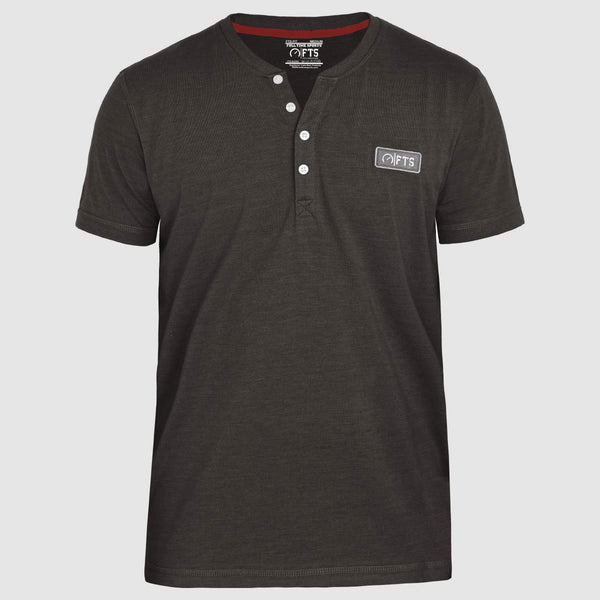 HENLEY T-Shirts | Charcoal Short Sleeves Henley Shirt