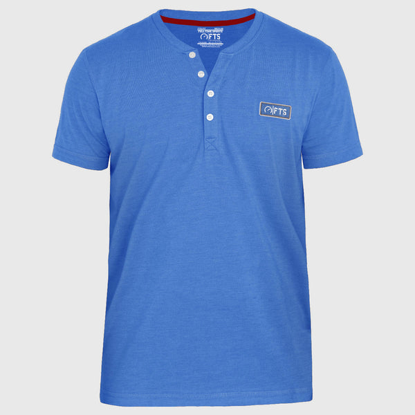 HENLEY T-Shirts | Dark Blue Short Sleeves Henley Shirt