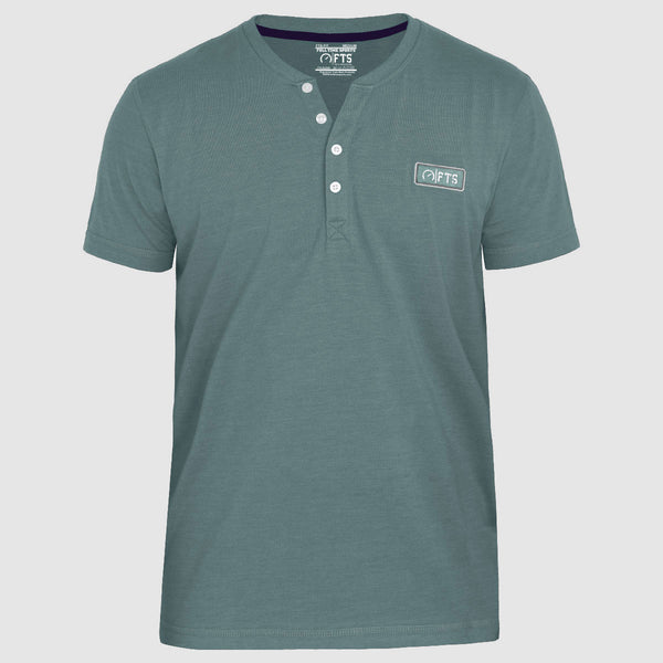 HENLEY T-Shirts | Lagoon Short Sleeves Henley Shirt