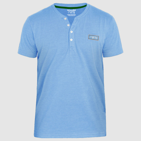 HENLEY T-Shirts | Lite Blue Short Sleeves Henley Shirt