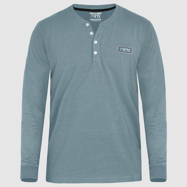 Henley Full Sleeves T-Shirts | Slate Full Sleeves Henley Shirt