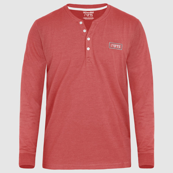Henley Full Sleeves T-Shirts | Wine Red Full Sleeves Henley Shirt