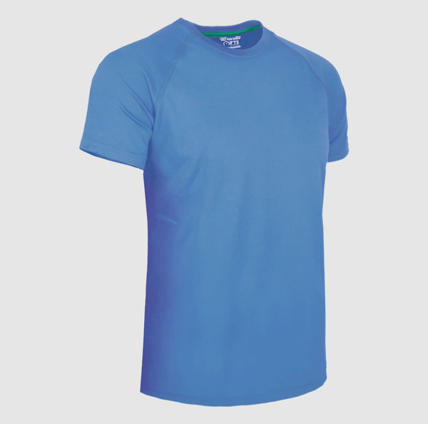 Lite Blue Performance T-Shirts | Breathable 100% Polyester Round Neck Short Sleeve Shirt