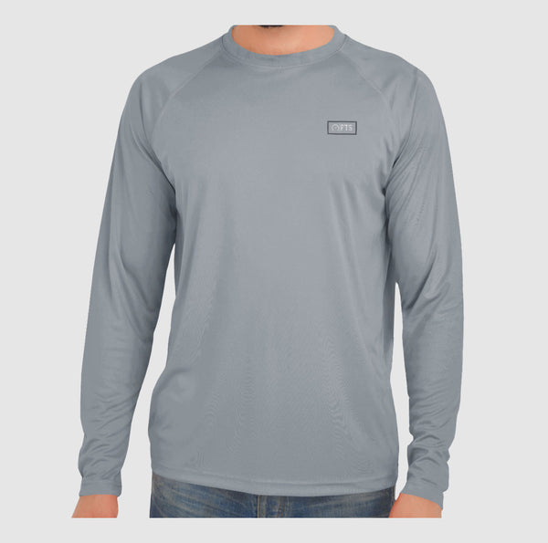 Lite Grey Full Sleeves Performance T-Shirts | Breathable 100% Polyester Round Neck Shirt