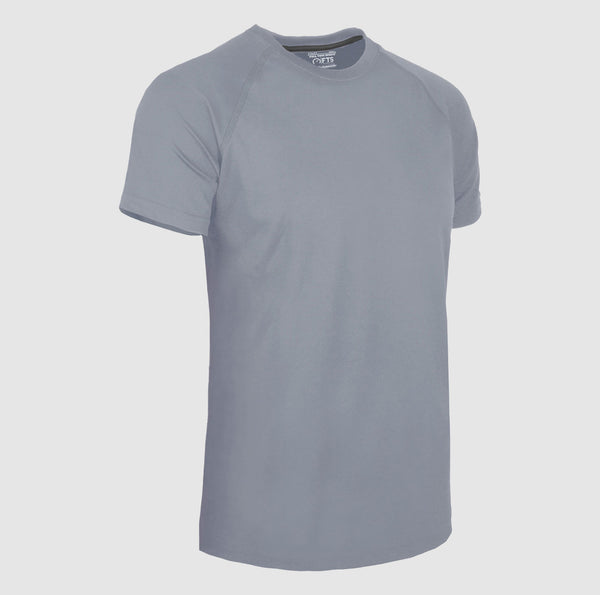 Lite Grey Performance T-Shirts | Breathable 100% Polyester Round Neck Short Sleeve Shirt