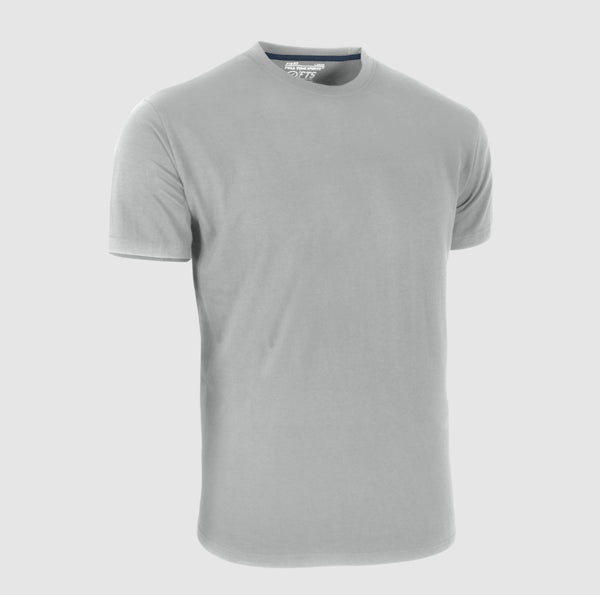 Lite Grey Short Sleeves T-Shirts|Plain Round Neck Shirt