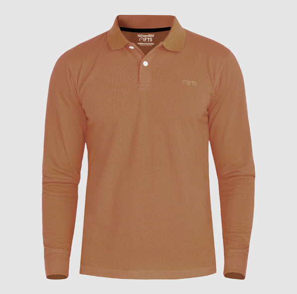 Mustard Long Sleeves Polo| Full Sleeves Polo Shirts For Men