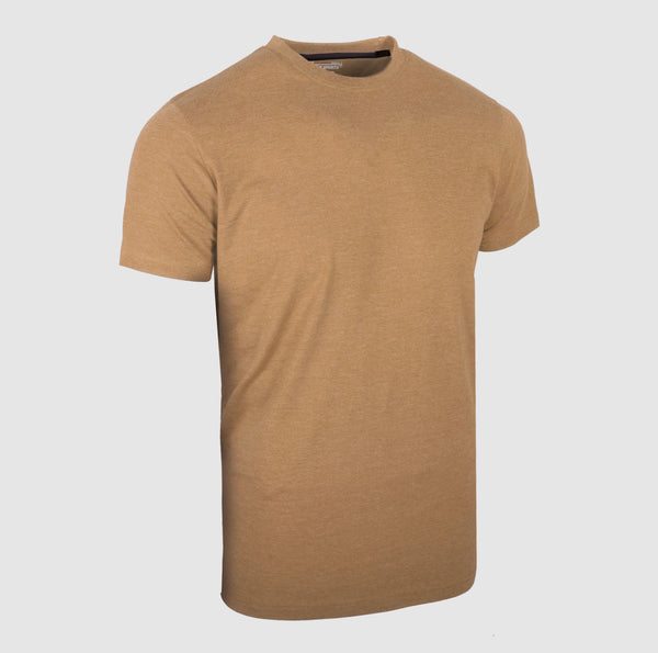 Mustard Short Sleeves T-Shirts|Plain Round Neck Shirt