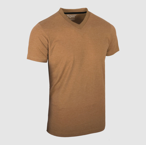 Mustard V Neck Short Sleeve T-Shirts | Comfortable Half Sleeves V-Neck Shirts