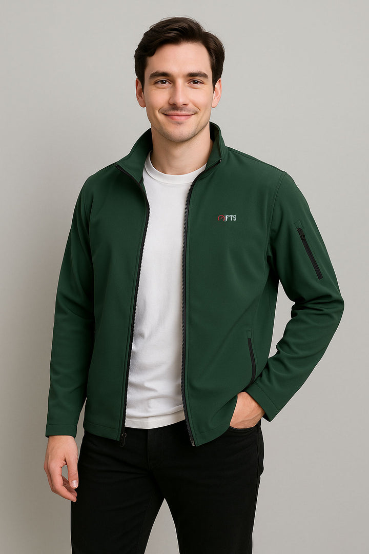 Olive Green Jacket Men’s Soft Shell Jacket Lightweight, Waterproof & W ...
