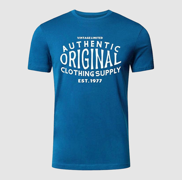 Premium Printed T-Shirt | Athletic Original – Royal Blue | 100% Combed Cotton