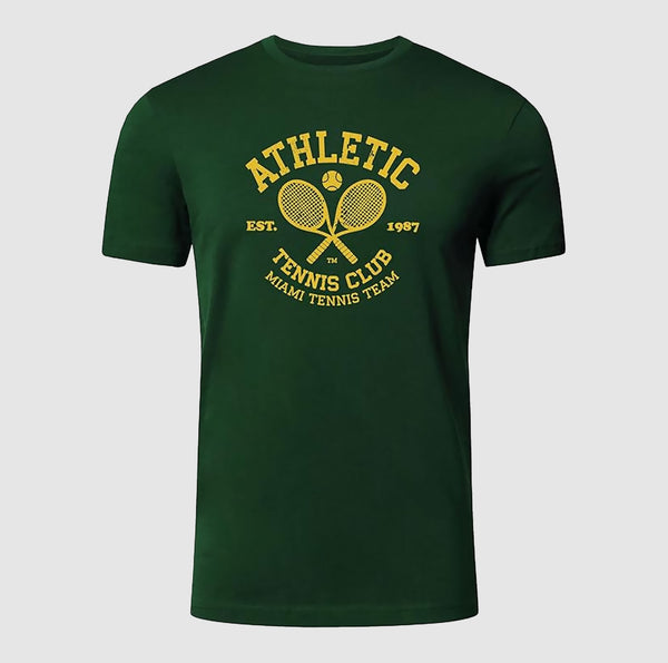 Premium Printed T-Shirt | Athletic – Green | 100% Combed Cotton