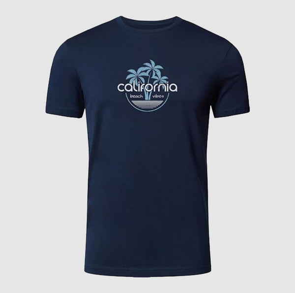 Premium Printed T-shirt | California Palm 100% Cotton Print T Shirt Short Sleeves