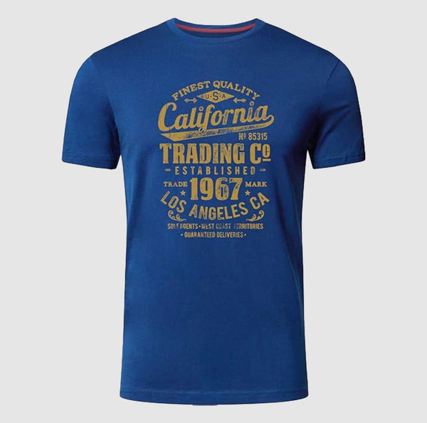 Premium Printed T-shirt | California Trading 100% Cotton Print T Shirt Short Sleeves