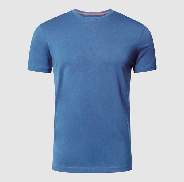 Premium Quality Mid Blue T Shirt | Round Neck Short Sleeve T-Shirts