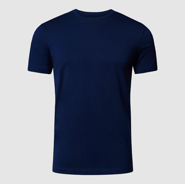 Premium Quality Navy Blue T Shirt | Round Neck Short Sleeve T-Shirts