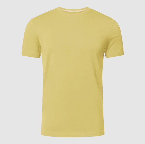 Premium Quality Pastel Yellow T Shirt | Round Neck Short Sleeve T-Shirts