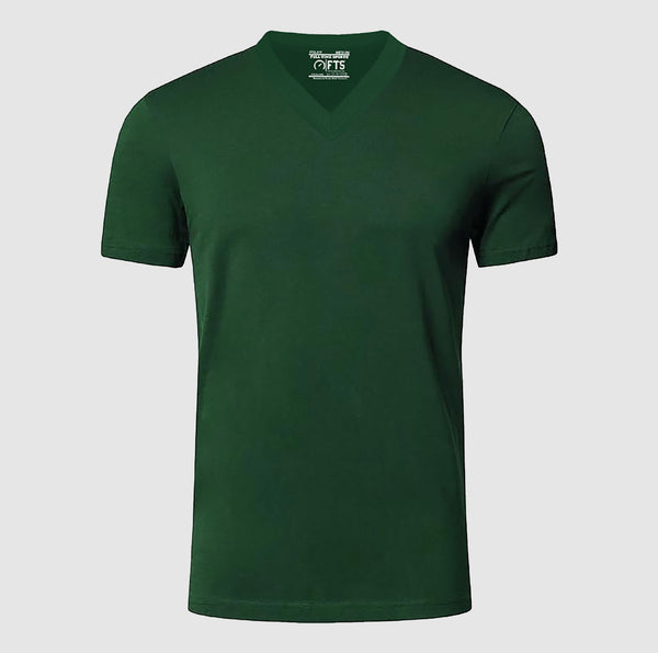 Premium Quality V Neck Green T Shirt | V-Neck Short Sleeve T-Shirts
