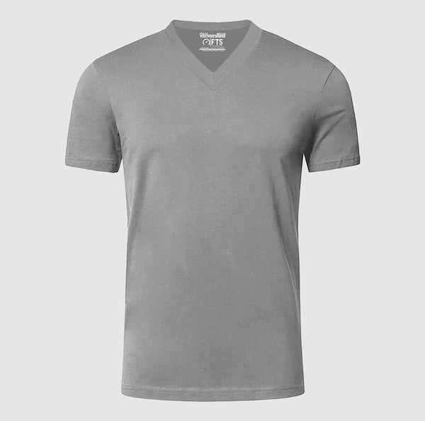 Premium Quality V Neck Grey T Shirt | V-Neck Short Sleeve T-Shirts