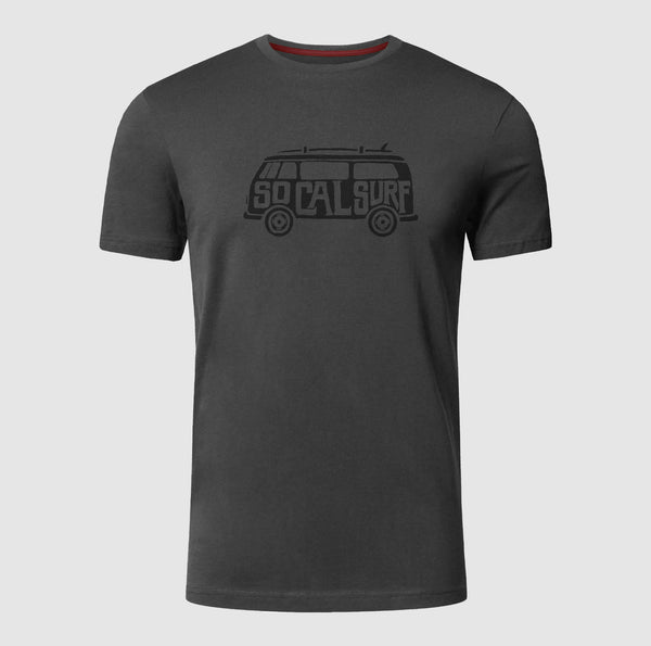 Premium Printed T-shirt | SoCalSurf Charcoal 100% Cotton Print T Shirt Short Sleeves