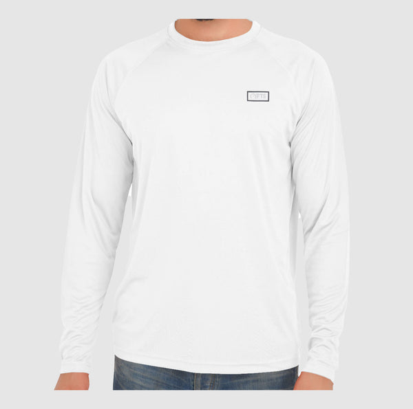 White Full Sleeves Performance T-Shirts | Breathable 100% Polyester Round Neck Shirt