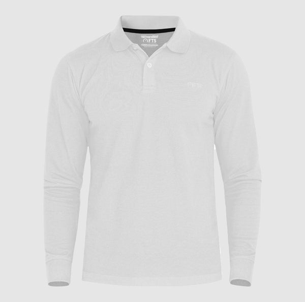 White Long Sleeves Polo| Full Sleeves Polo Shirts For Men