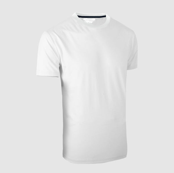 White Short Sleeves T-Shirts|Plain Round Neck Shirt