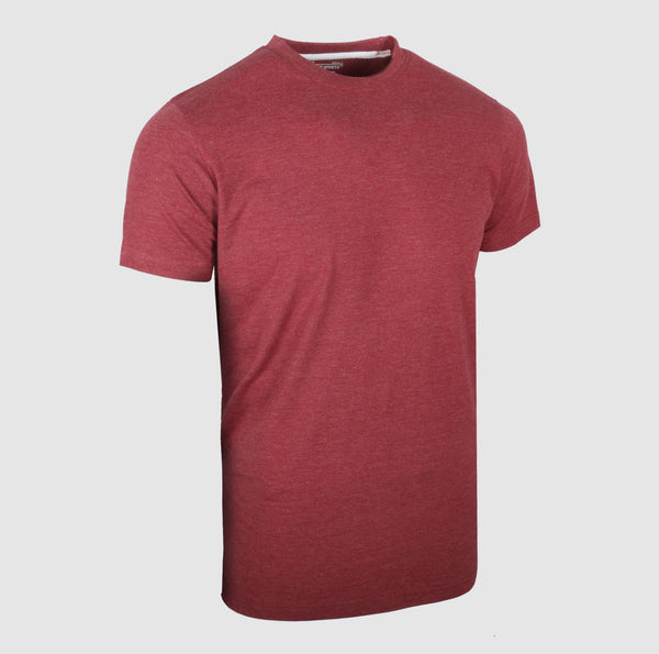 Wine Red T Shirt Short Sleeves|Plain Round Neck Shirt
